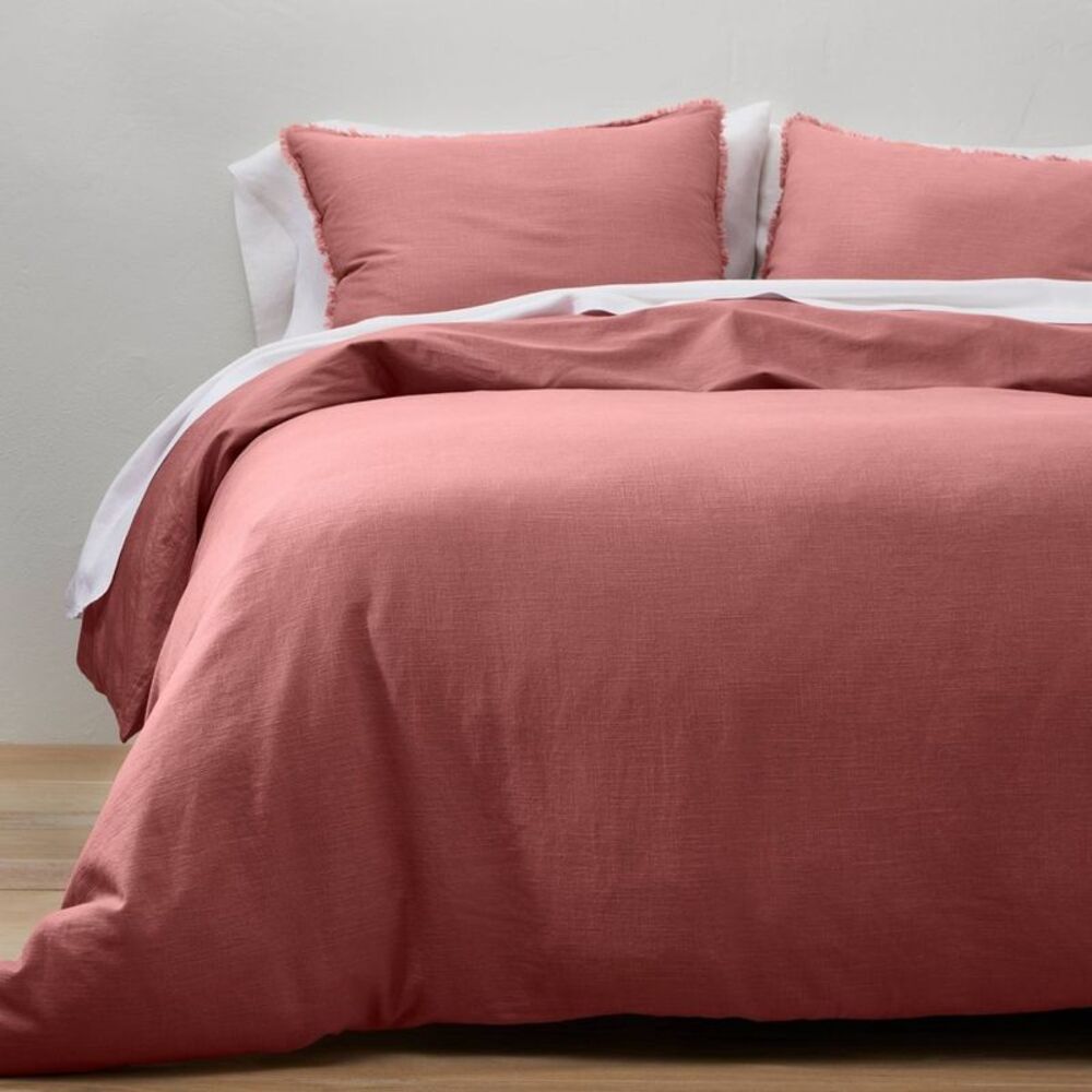 Casaluna Dusty Rose Linen Duvet Cover Set